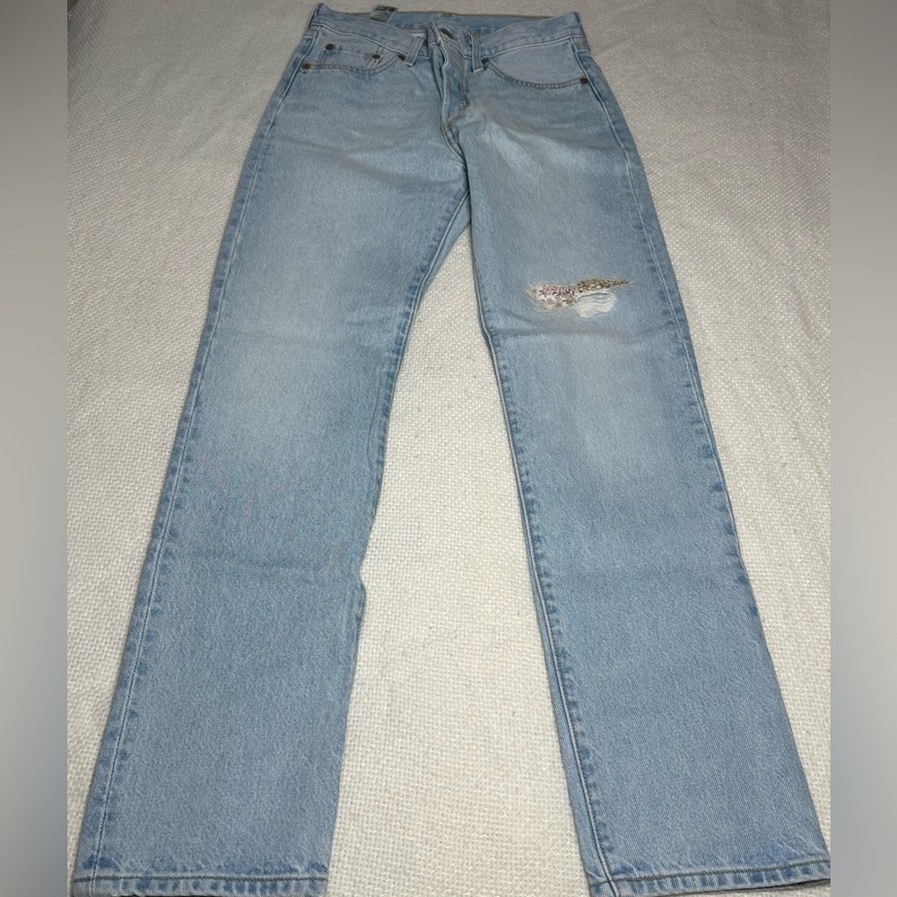 Levi's 150th Anniversary 501 Button Fly Women's Size 25x30 Floral Patch